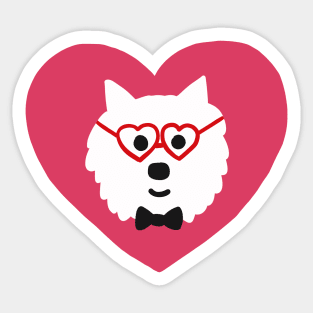 Westie Valentine Sticker